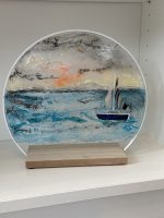 Circular Frame Glass Art